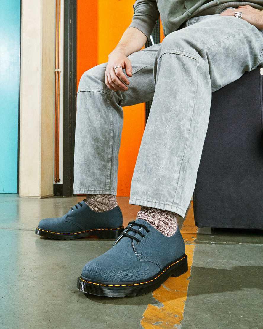 Botas Casuales Dr Martens 1461 Canvas Oxford Hombre Gris  España |  58274-GZUS