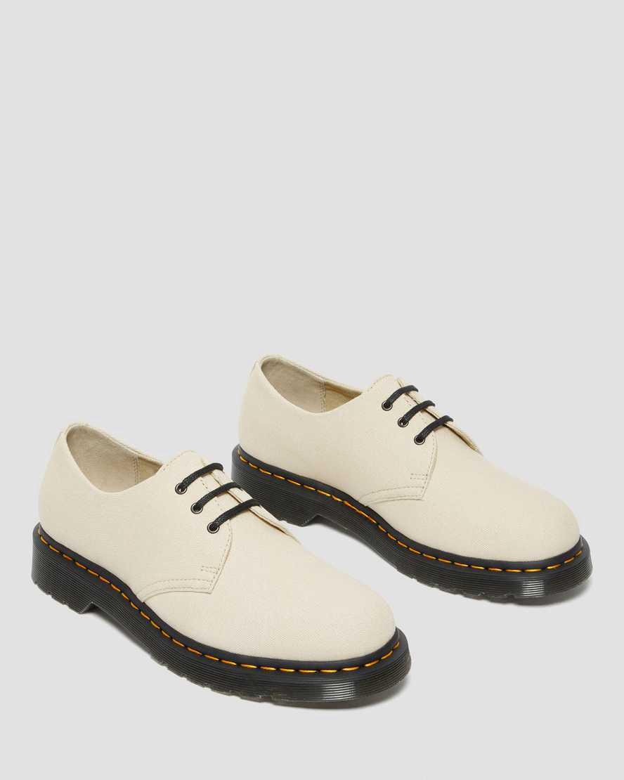 Botas Casuales Dr Martens 1461 Canvas Oxford Mujer Kaki  España |  63127-OXNY