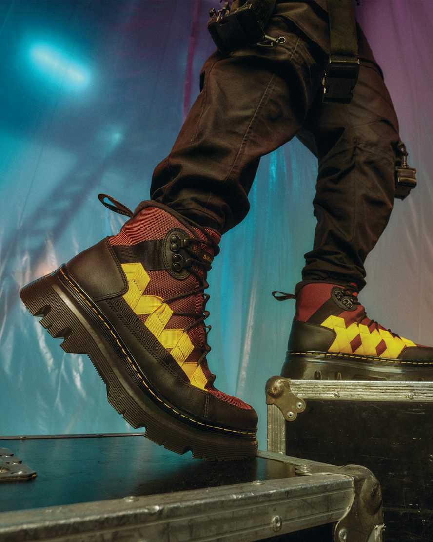 Botas Casuales Dr Martens Boury Warmwair Contrast Hombre Black/Tan Ajax / 50/50  España |  84195-KFGJ