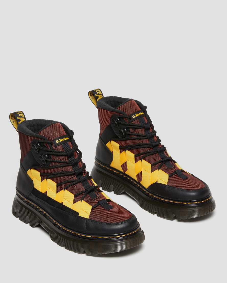 Botas Casuales Dr Martens Boury Warmwair Contrast Hombre Black/Tan Ajax / 50/50  España |  84195-KFGJ