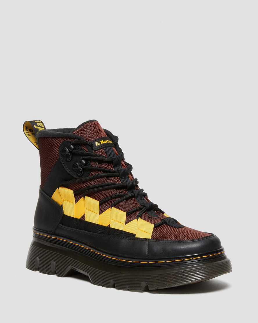 Botas Casuales Dr Martens Boury Warmwair Contrast Hombre Black/Tan Ajax / 50/50  España |  84195-KFGJ