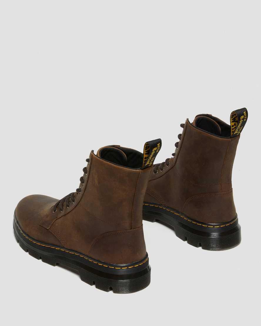 Botas Casuales Dr Martens Combs Crazy Horse Leather Mujer Marrones  España |  72485-ICBO