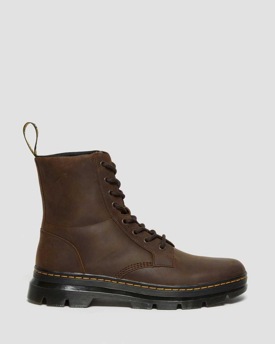 Botas Casuales Dr Martens Combs Crazy Horse Leather Mujer Marrones  España |  72485-ICBO