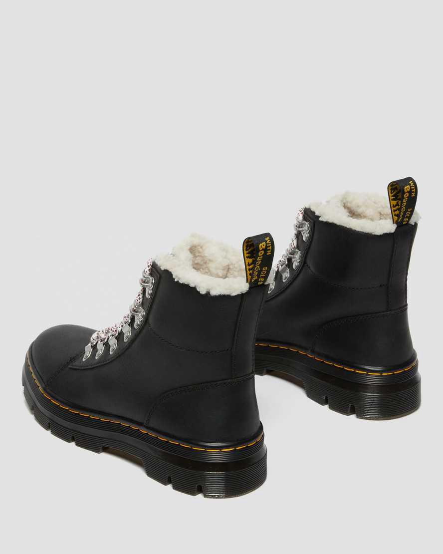 Botas Casuales Dr Martens Combs Faux Shearling Lined Mujer Negras  España |  72695-TFWM
