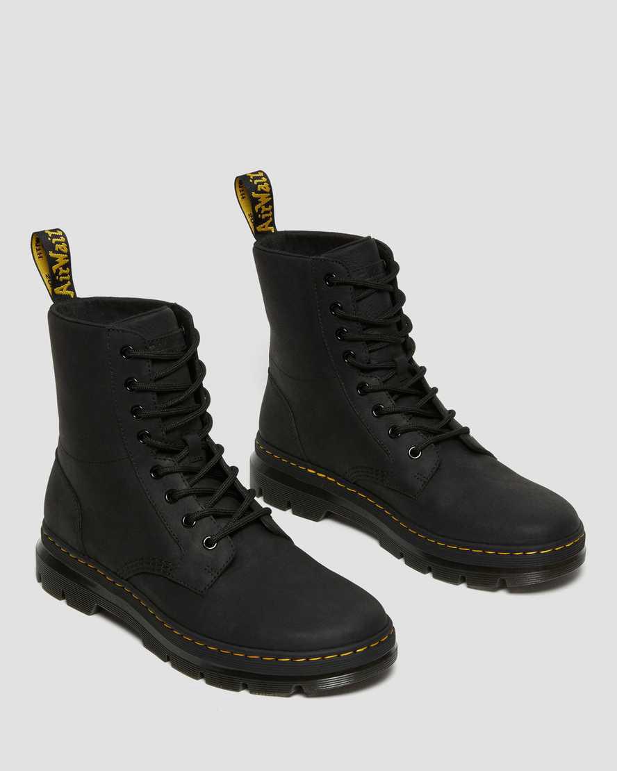 Botas Casuales Dr Martens Combs Leather Mujer Negras  España |  31569-PJKS