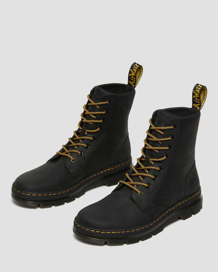 Botas Casuales Dr Martens Combs Leather Mujer Negras  España |  31569-PJKS