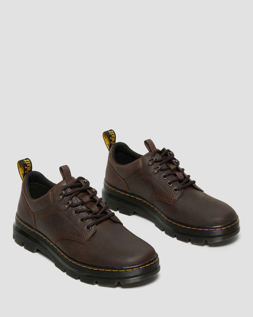 Botas Casuales Dr Martens Reeder Crazy Horse Leather Utility Mujer Marrones Oscuro  España |  54086-AYTD