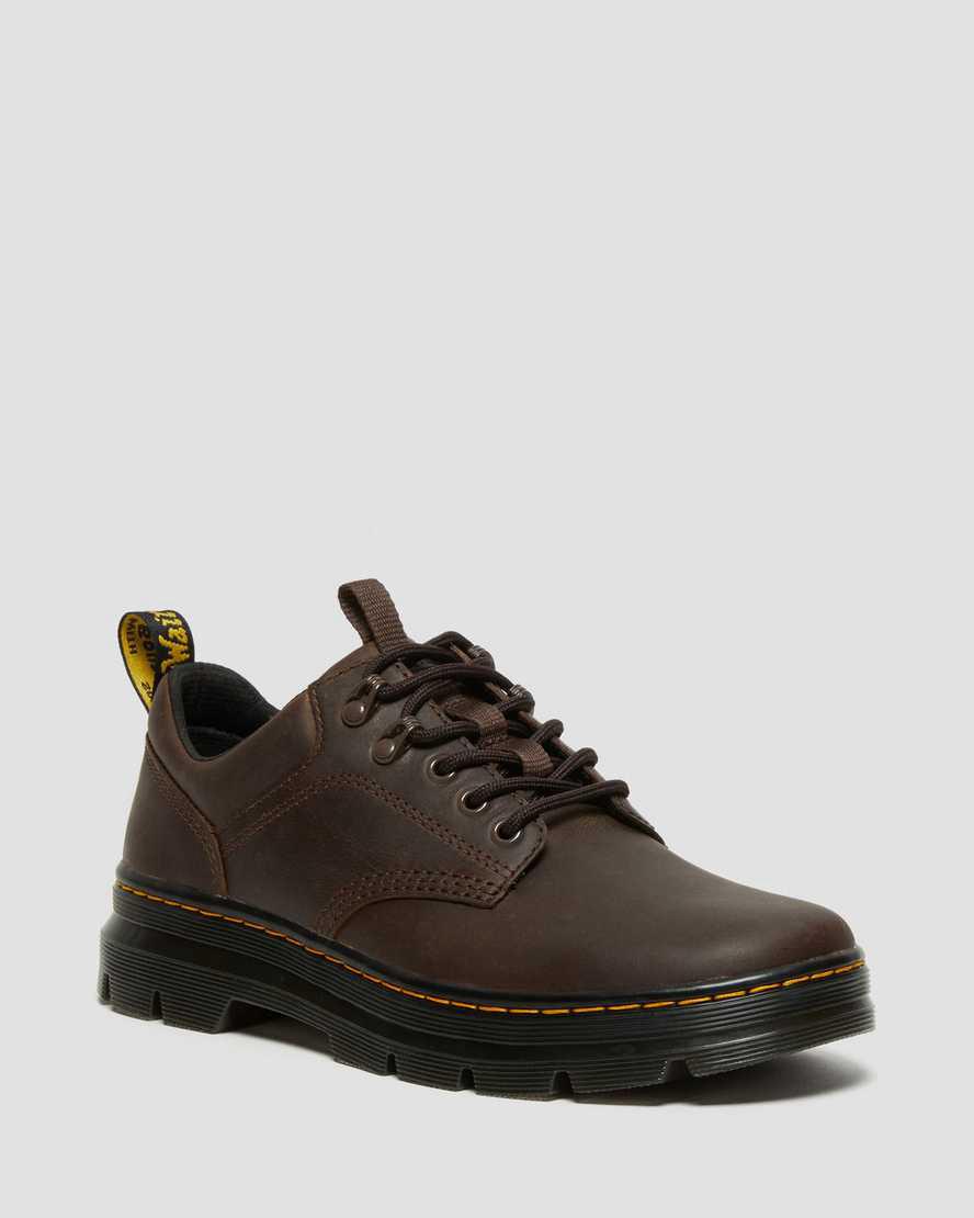 Botas Casuales Dr Martens Reeder Crazy Horse Leather Utility Mujer Marrones Oscuro  España |  54086-AYTD
