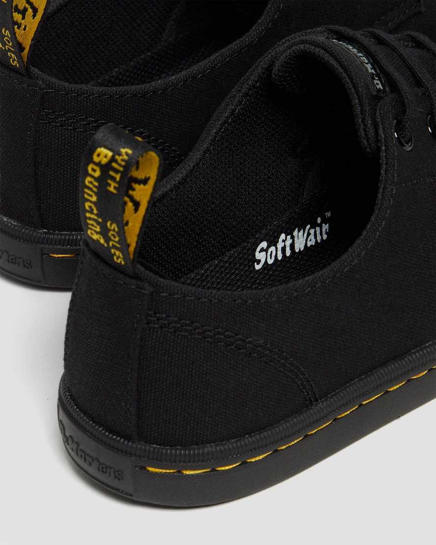 Botas Casuales Dr Martens Santanita Canvas Mujer Negras  España |  57206-CGUT