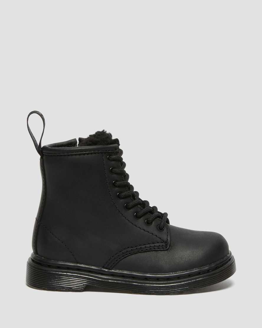Botas Dr Martens Toddler 1460 Faux Fur Lined Niños Negras  España |  73604-BWCJ