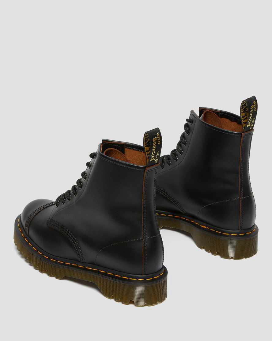 Botas Plataforma Dr Martens 1460 Bex Made in England Toe Cap Lace Up Mujer Negras  España |  37892-LRVC