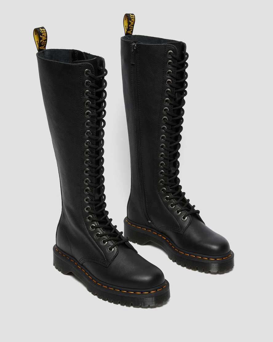 Botas Plataforma Dr Martens 1B60 Bex Pisa Leather Knee High Mujer Negras  España |  48901-UBCS