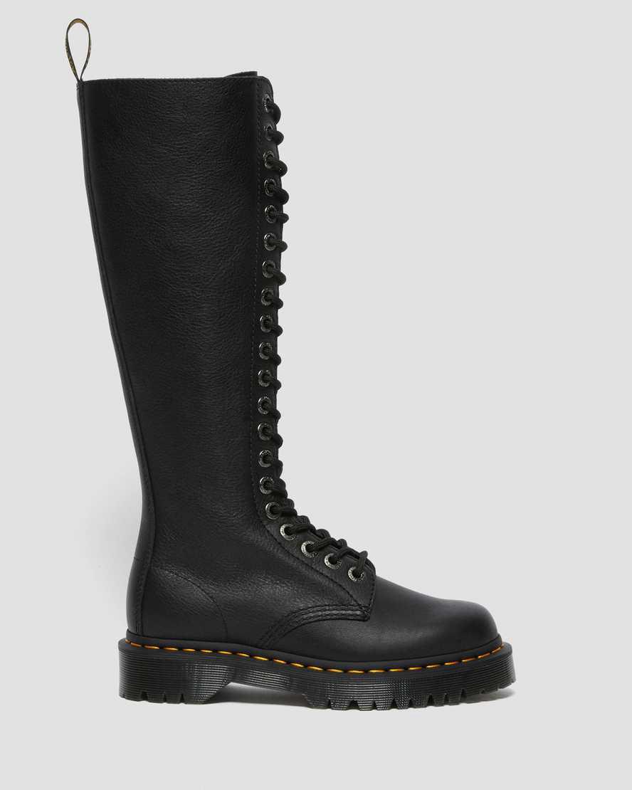 Botas Plataforma Dr Martens 1B60 Bex Pisa Leather Knee High Mujer Negras  España |  48901-UBCS