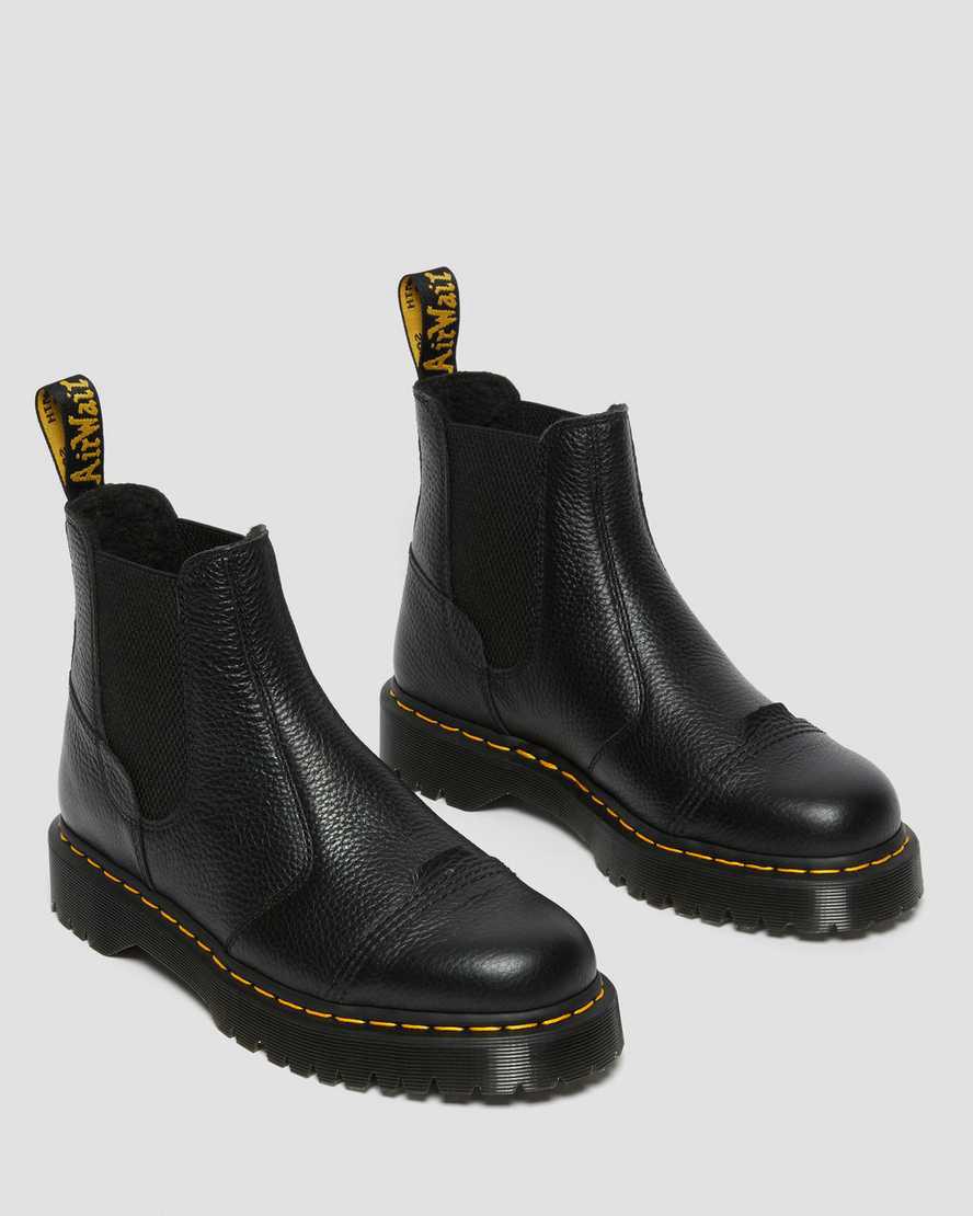 Botas Plataforma Dr Martens 2976 Bex Faux Fur-Lined Chelsea Mujer Negras  España |  30156-IXFY