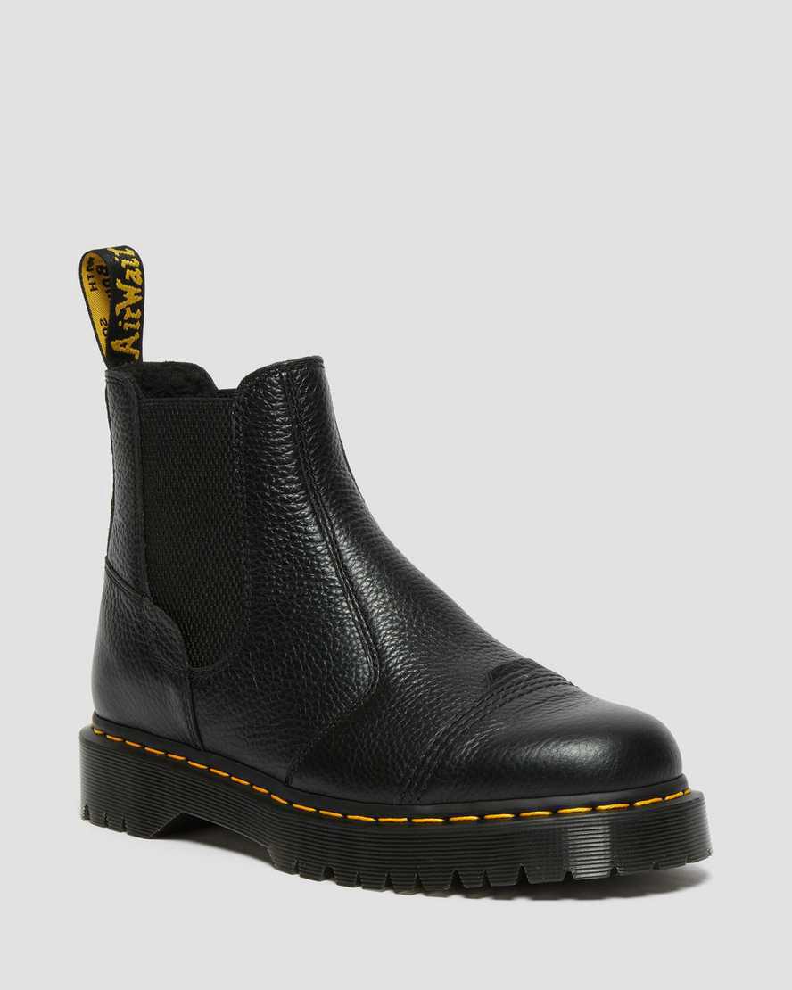 Botas Plataforma Dr Martens 2976 Bex Faux Fur-Lined Chelsea Mujer Negras  España |  30156-IXFY