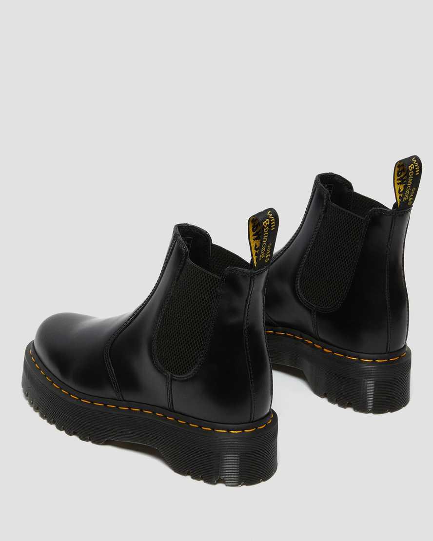 Botas Plataforma Dr Martens 2976 Smooth Leather Chelsea Mujer Negras  España |  39785-YXAQ