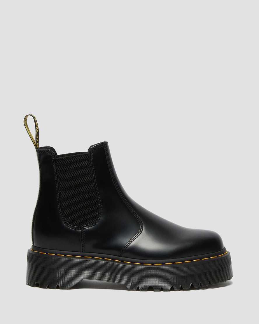 Botas Plataforma Dr Martens 2976 Smooth Leather Chelsea Mujer Negras  España |  39785-YXAQ