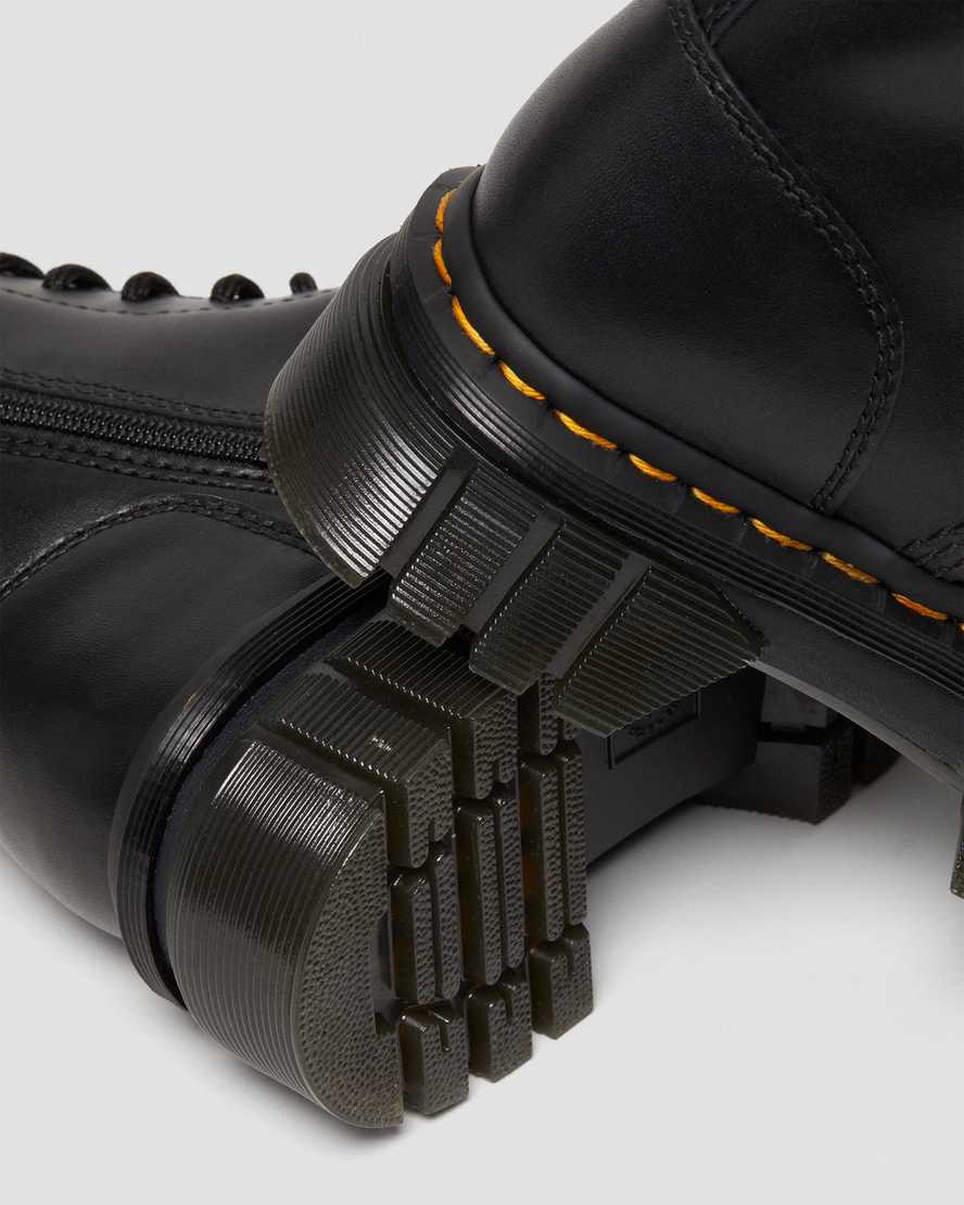 Botas Plataforma Dr Martens Audrick 20-Eye Leather Knee High Mujer Negras  España |  38451-QRFT