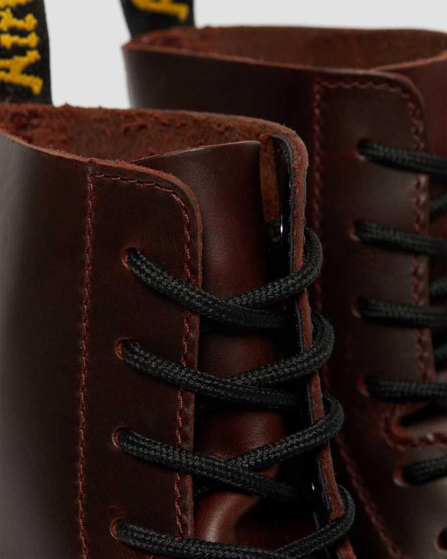 Botas Plataforma Dr Martens Audrick Brando Leather Lace Up Mujer Marrones  España |  93481-TDXI