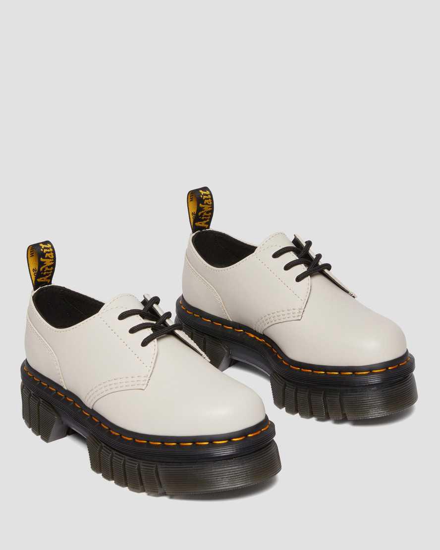 Botas Plataforma Dr Martens Audrick Nappa Leather Shoes Hombre Gris  España |  64512-BOQD