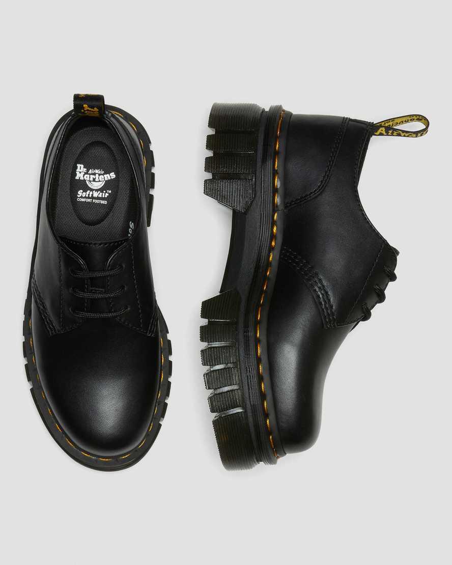 Botas Plataforma Dr Martens Audrick Nappa Leather Shoes Hombre Negras  España |  72159-TYOS