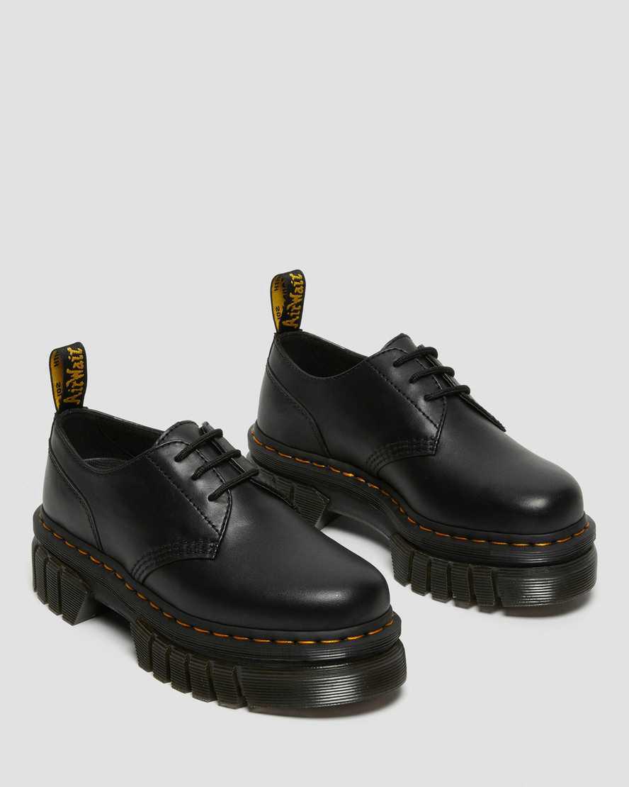 Botas Plataforma Dr Martens Audrick Nappa Leather Shoes Hombre Negras  España |  72159-TYOS