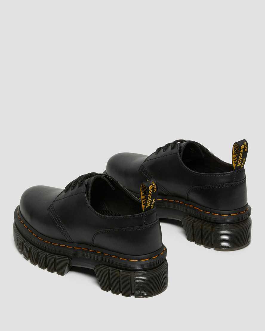 Botas Plataforma Dr Martens Audrick Nappa Leather Shoes Hombre Negras  España |  72159-TYOS