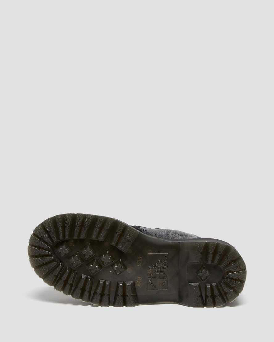 Botas Plataforma Dr Martens Devon Flower Buckle Leather Mujer Negras  España |  03745-AFUO