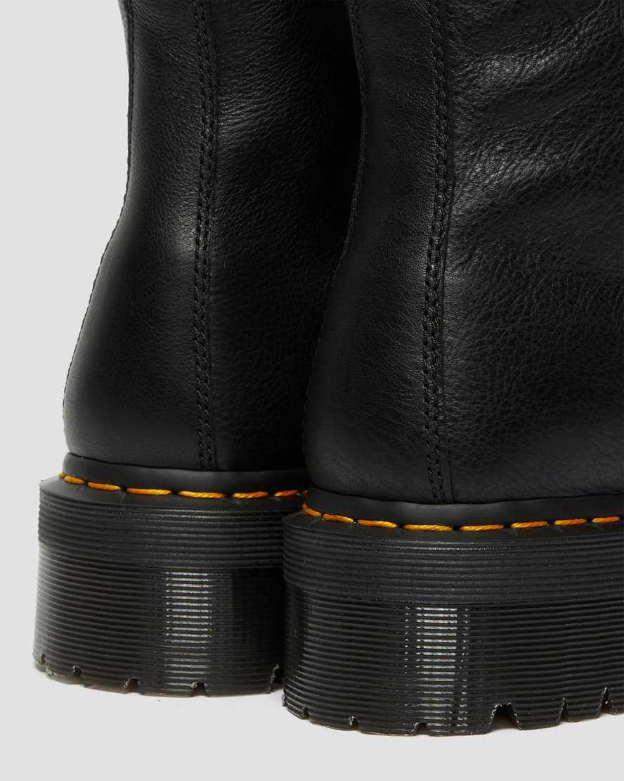Botas Plataforma Dr Martens Jadon Boot Leather Faux Fur Lined Hombre Negras  España |  39028-EWNB
