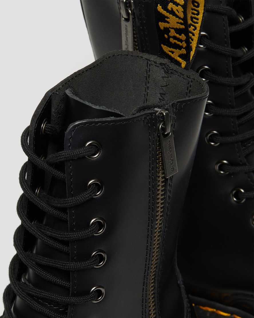 Botas Plataforma Dr Martens Jadon Hi Boot Smooth Leather Mujer Negras  España |  07926-PRFW