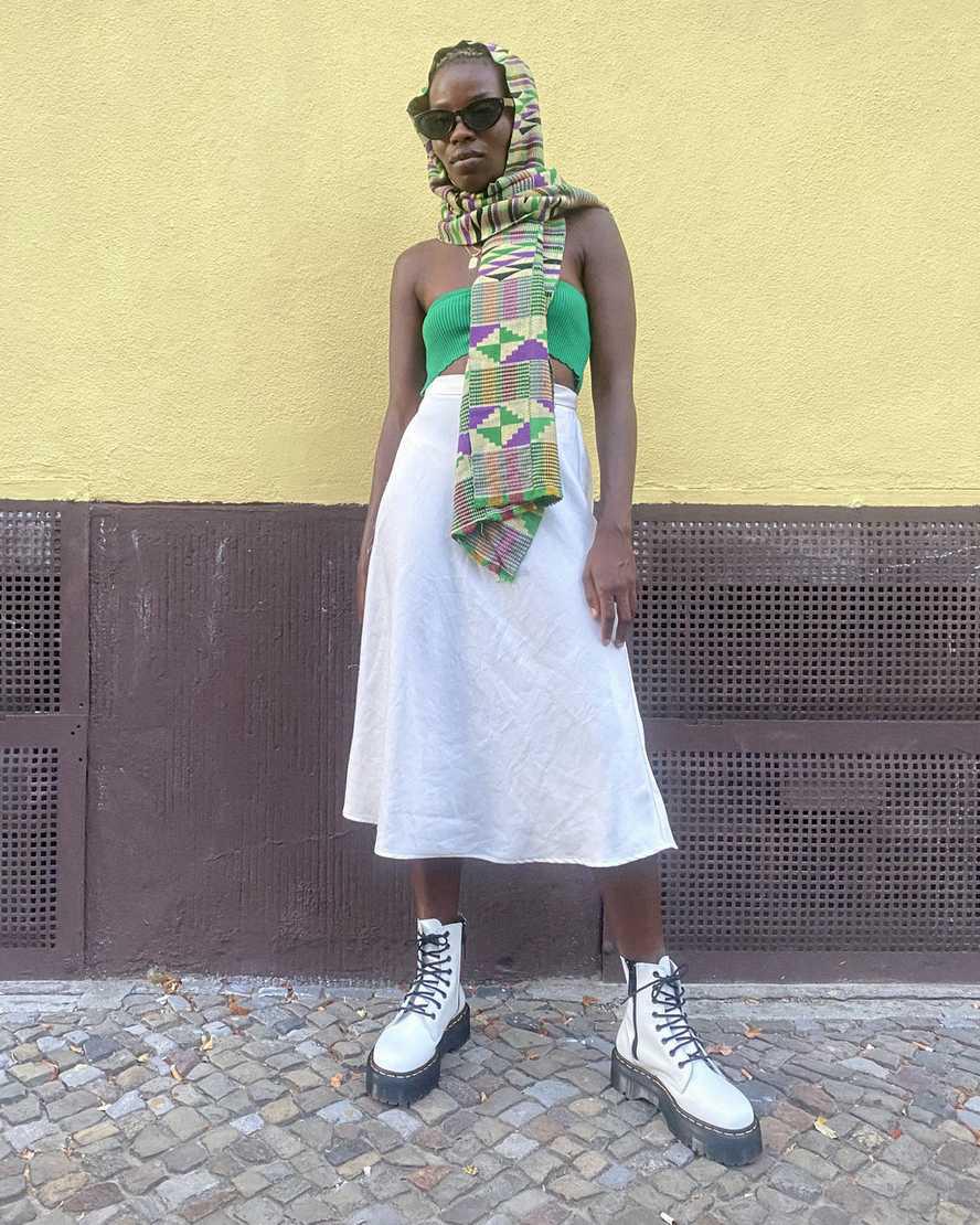 Botas Plataforma Dr Martens Jadon  España |  Official Mujer Blancas  España |  25091-JNUC