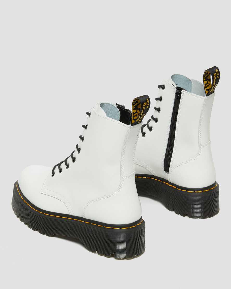Botas Plataforma Dr Martens Jadon  España |  Official Mujer Blancas  España |  25091-JNUC