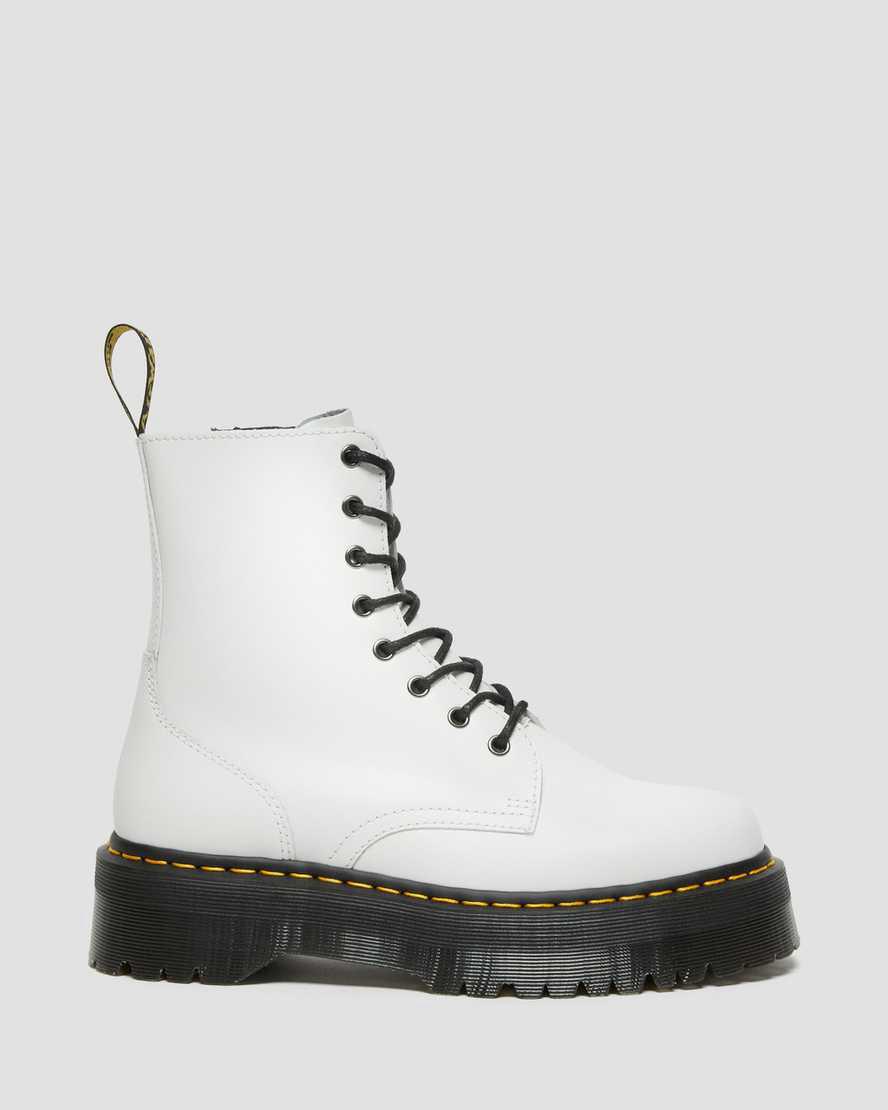Botas Plataforma Dr Martens Jadon  España |  Official Mujer Blancas  España |  25091-JNUC
