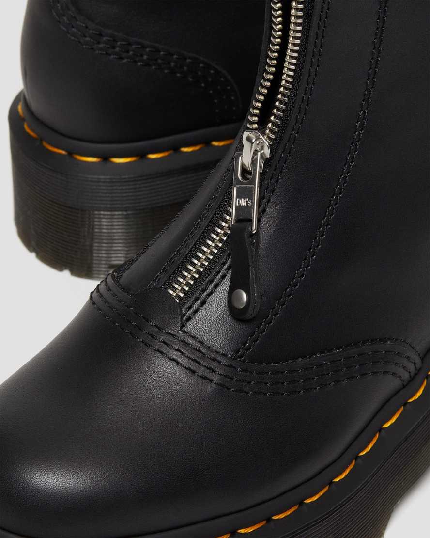 Botas Plataforma Dr Martens Jetta Zipped Sendal Leather Mujer Negras  España |  05839-VUBX