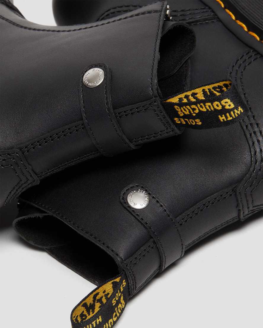 Botas Plataforma Dr Martens Jetta Zipped Sendal Leather Mujer Negras  España |  05839-VUBX