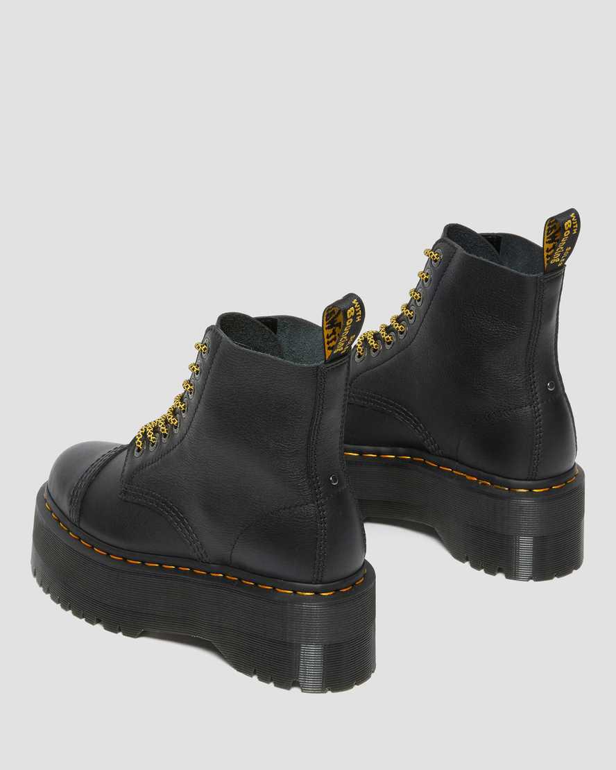 Botas Plataforma Dr Martens Sinclair Max Pisa Leather Mujer Negras  España |  32564-GAUZ