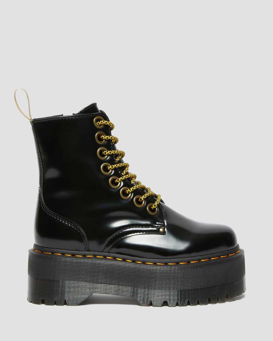 Botas Plataforma Dr Martens Vegan Jadon Boot Max Mujer Negras  España |  47195-LTBO