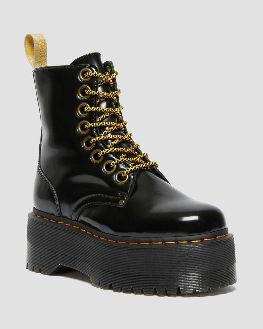 Botas Plataforma Dr Martens Vegan Jadon Boot Max Mujer Negras  España |  47195-LTBO