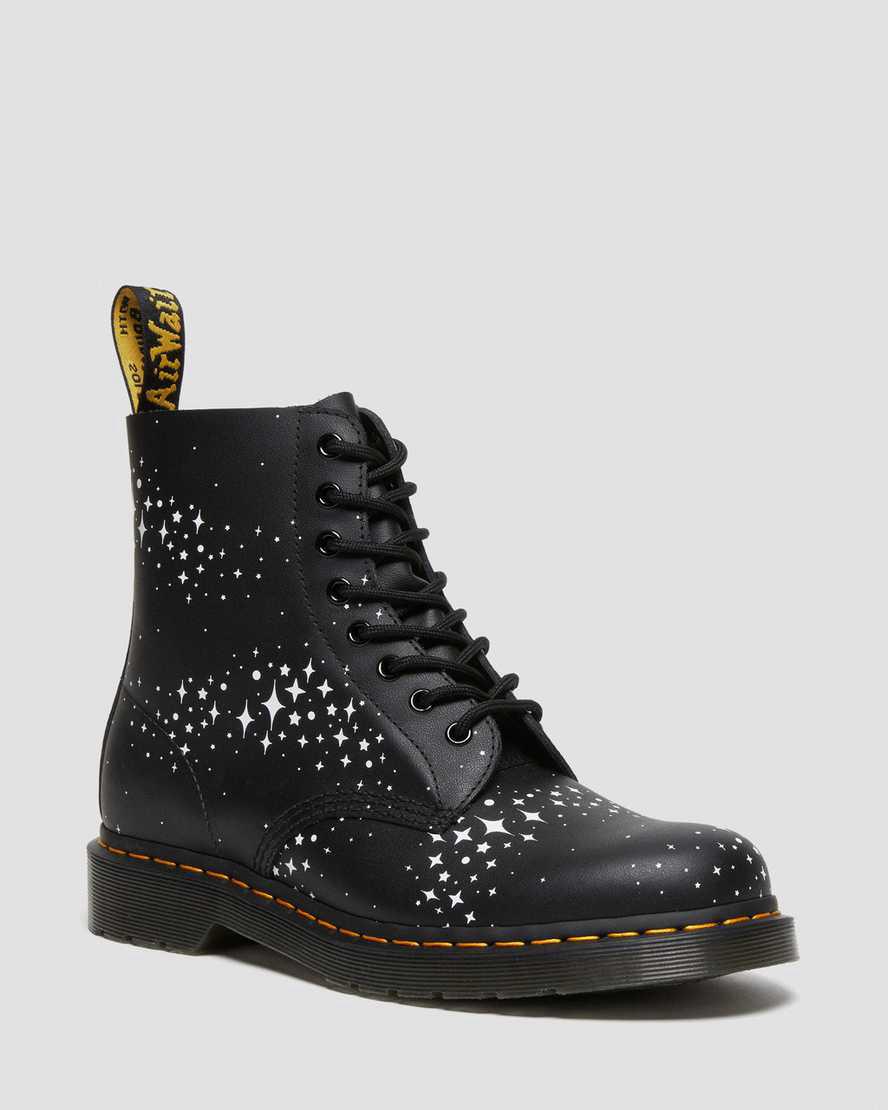 Botas con Cordones Dr Martens 1460 Pascal Stars Leather Hombre Negras  España |  78095-NSRG