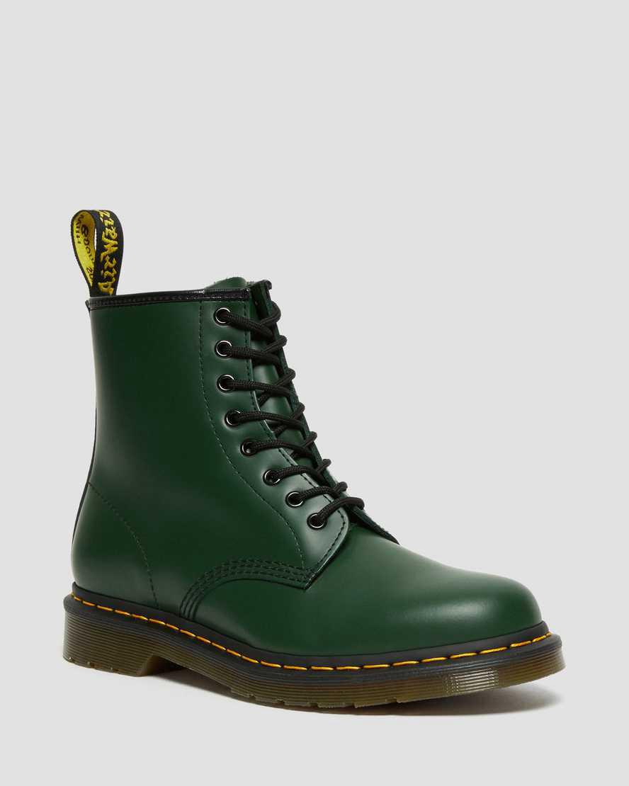Botas con Cordones Dr Martens 1460 Smooth Leather Mujer Verde  España |  32506-BQSP