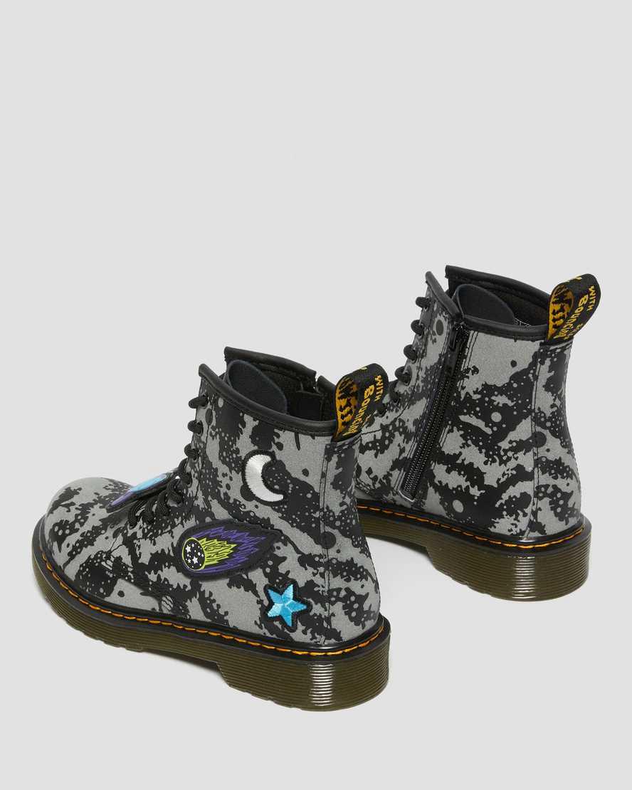 Botas con Cordones Dr Martens Junior 1460 Space Hydro Leather Niños Black/Grey  España |  96720-AHPD