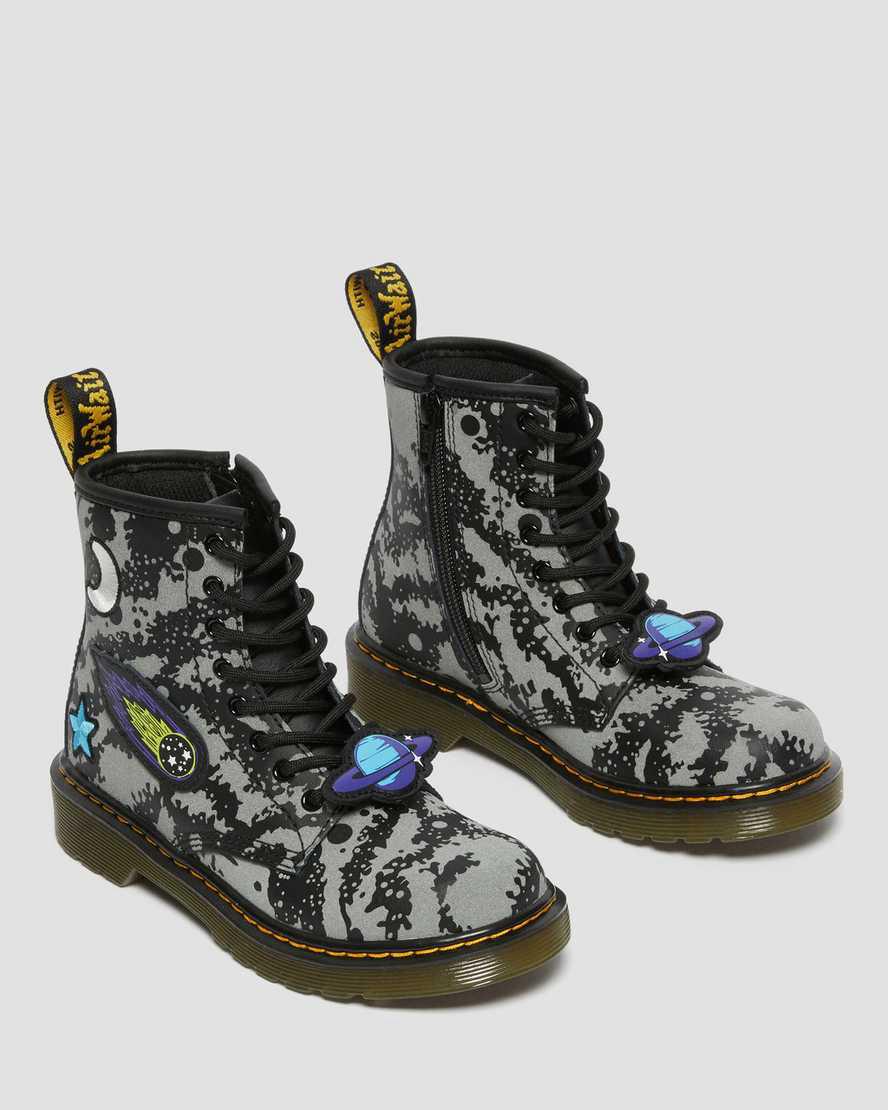 Botas con Cordones Dr Martens Junior 1460 Space Hydro Leather Niños Black/Grey  España |  96720-AHPD
