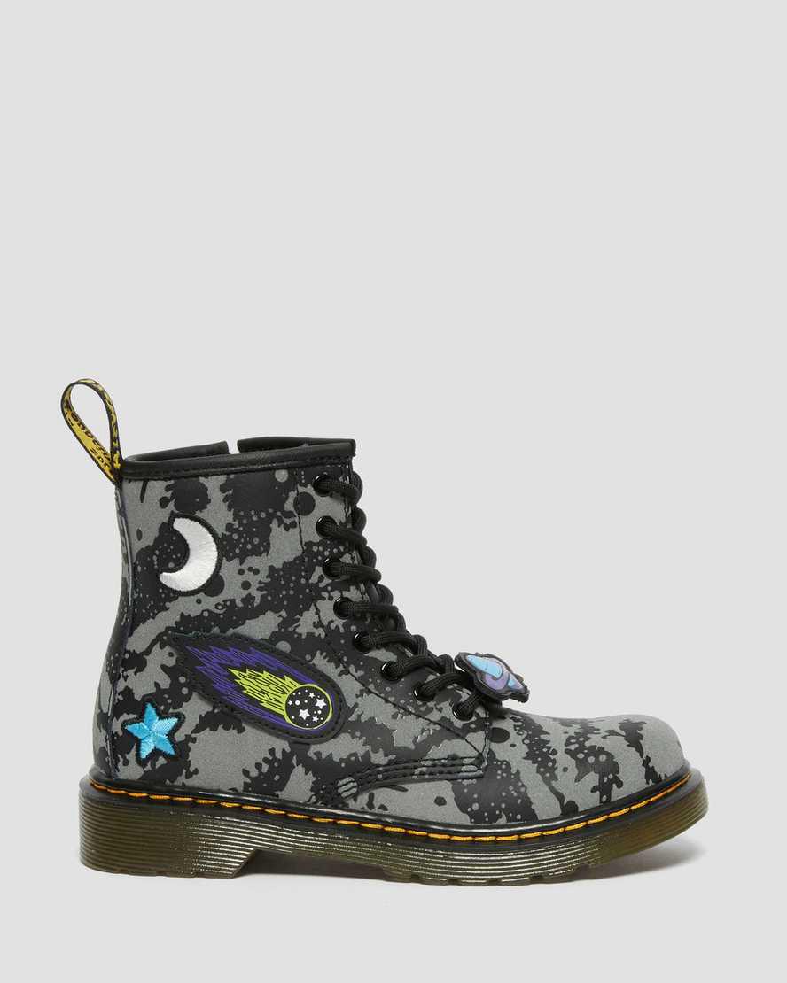 Botas con Cordones Dr Martens Junior 1460 Space Hydro Leather Niños Black/Grey  España |  96720-AHPD