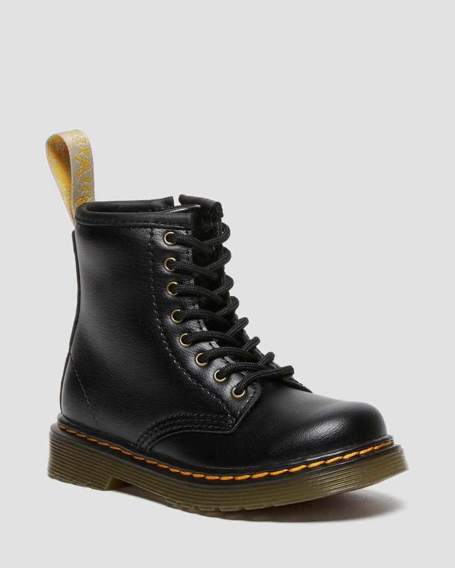 Botas con Cordones Dr Martens Vegan Toddler 1460 Niños Negras  España |  17685-WCSU