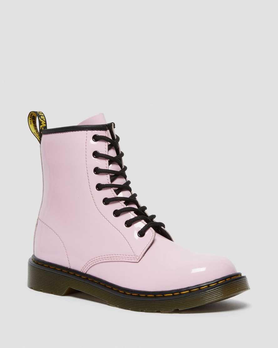 Botas con Cordones Dr Martens Youth 1460 Patent Leather Niños Rosas  España |  53068-TKQU