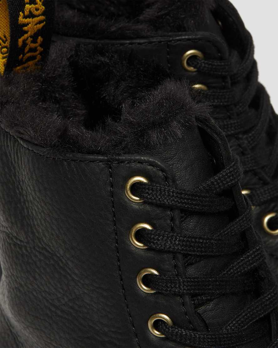 Botas de Invierno Dr Martens 1460 Pascal Faux Fur Lined Lace Up Hombre Negras  España |  06248-BGQM