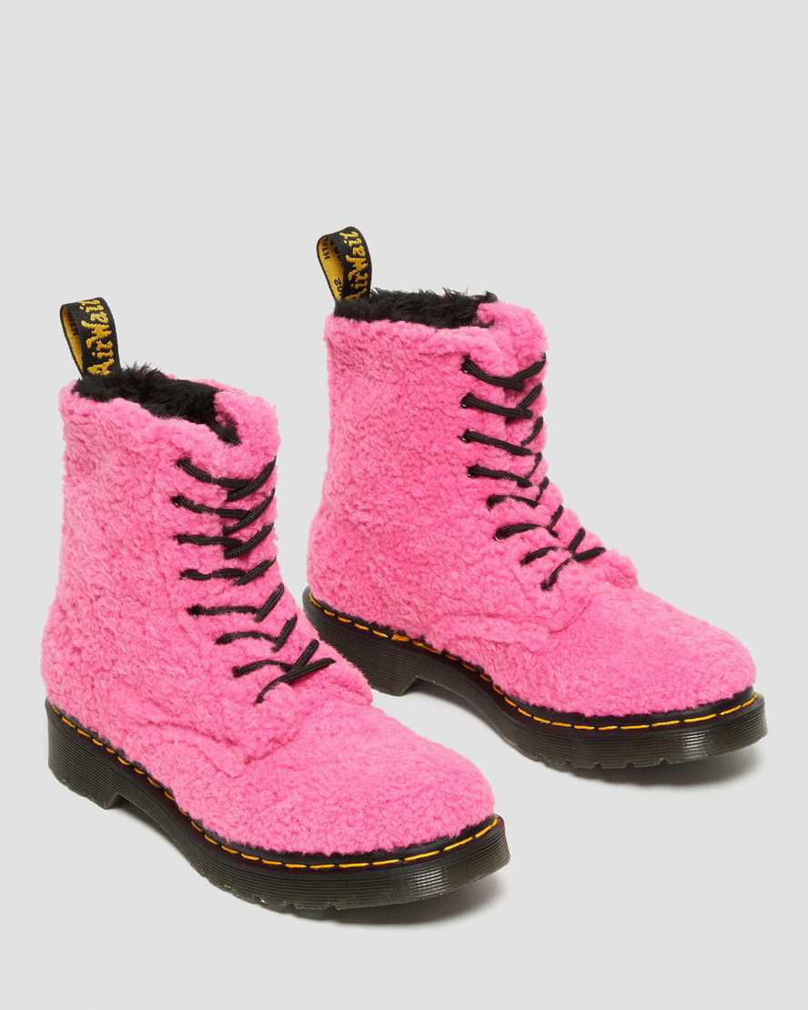 Botas de Invierno Dr Martens 1460 Pascal Faux Shearling Mujer Rosas  España |  42059-FJOB