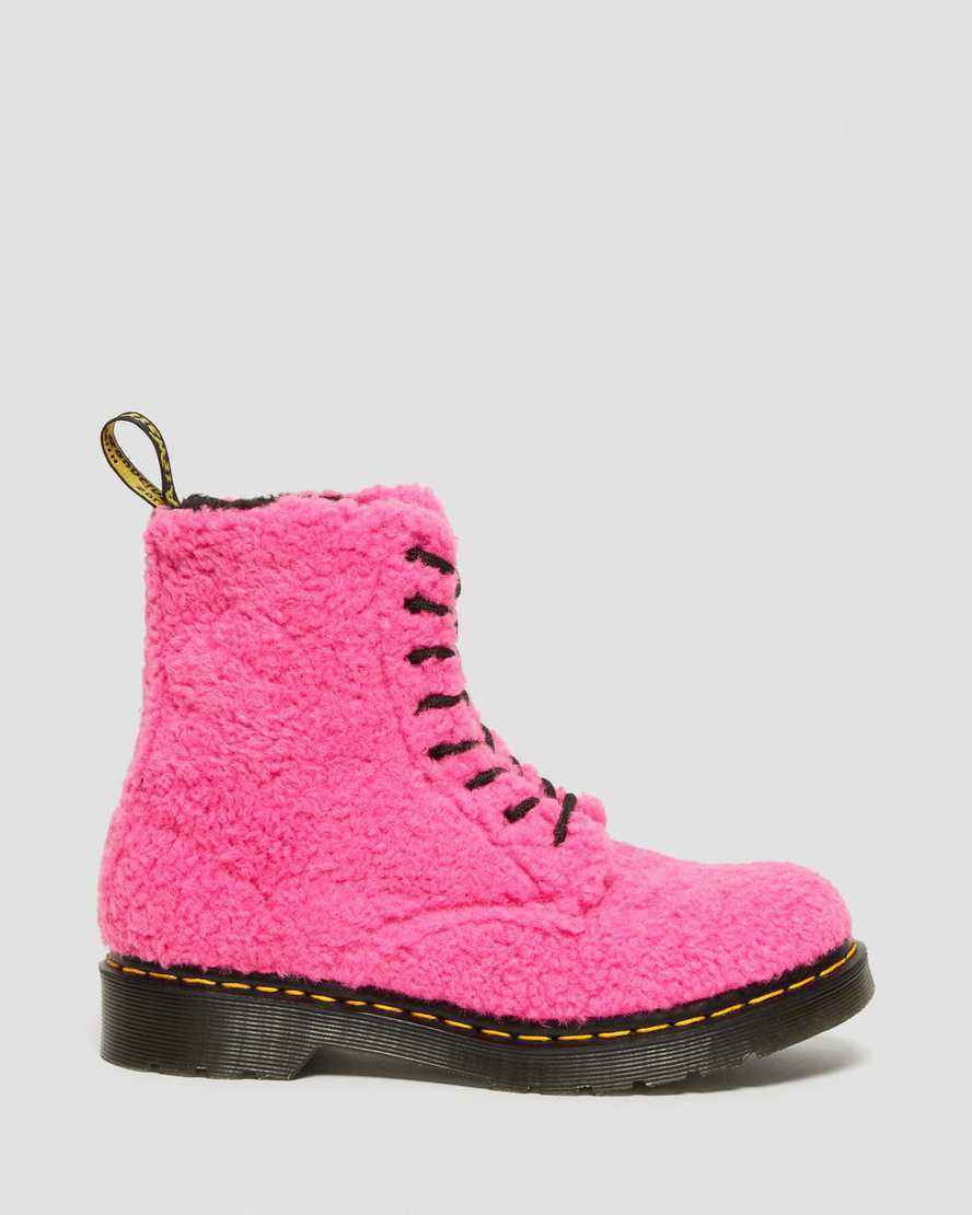 Botas de Invierno Dr Martens 1460 Pascal Faux Shearling Mujer Rosas  España |  42059-FJOB