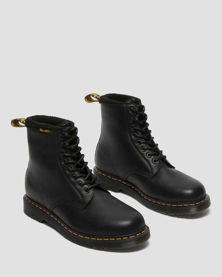 Botas de Invierno Dr Martens 1460 Pascal Warmwair Leather Lace Up Mujer Negras  España |  52863-QDWG