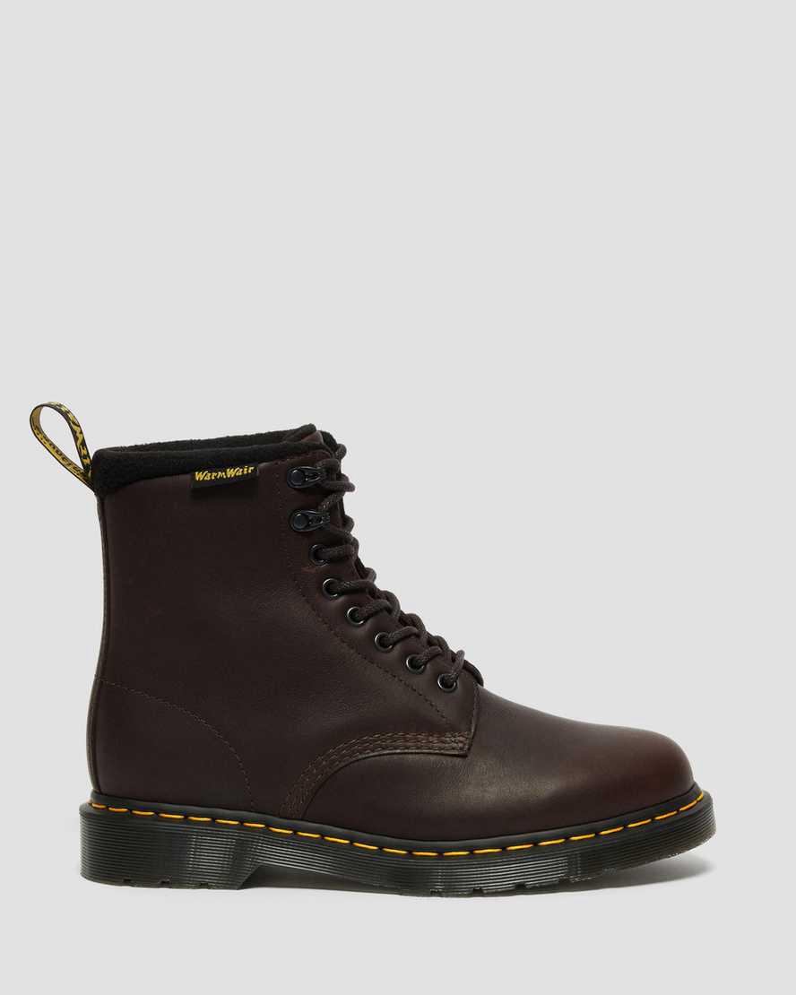 Botas de Invierno Dr Martens 1460 Pascal Warmwair Leather Lace Up Mujer Marrones Oscuro  España |  72869-CDBX